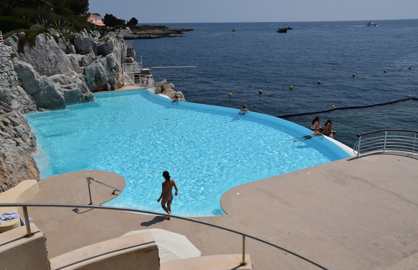 Pool terrace looking toward the sea